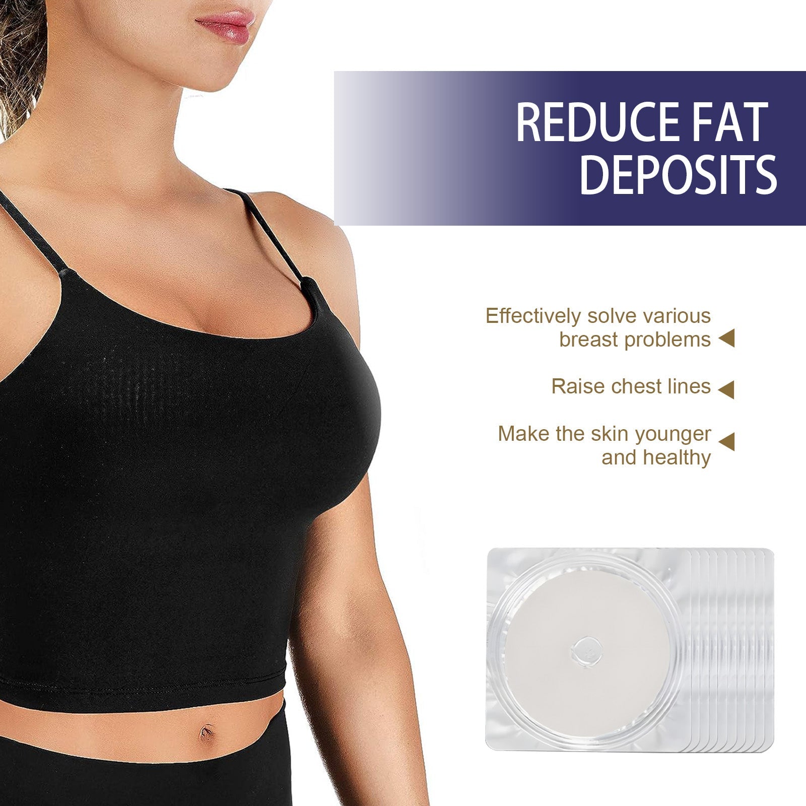 Chest Care Patch, Breast Enhancement, Tightening, Moisturizing, Skin Firming ,10pieces