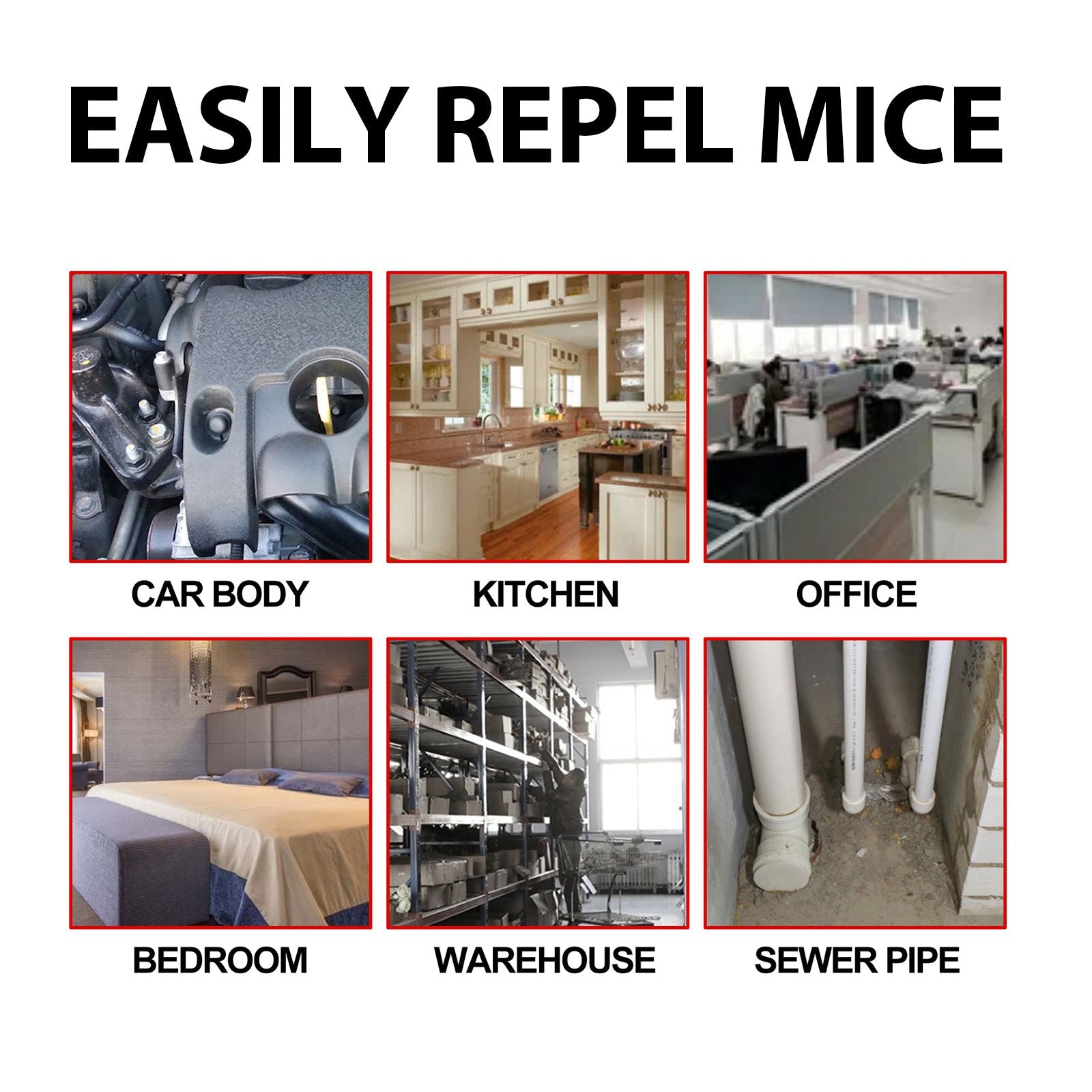 Avoidant Mouse Repellent, Natural Rodent Control, Indoor Outdoor Rat Deterrent ,120g