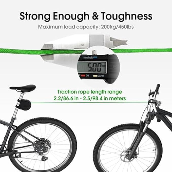 Bike Tow Rope for Kids Bike Trailer Strap Retractable Traction Rope Cycling Towing Pull Rope