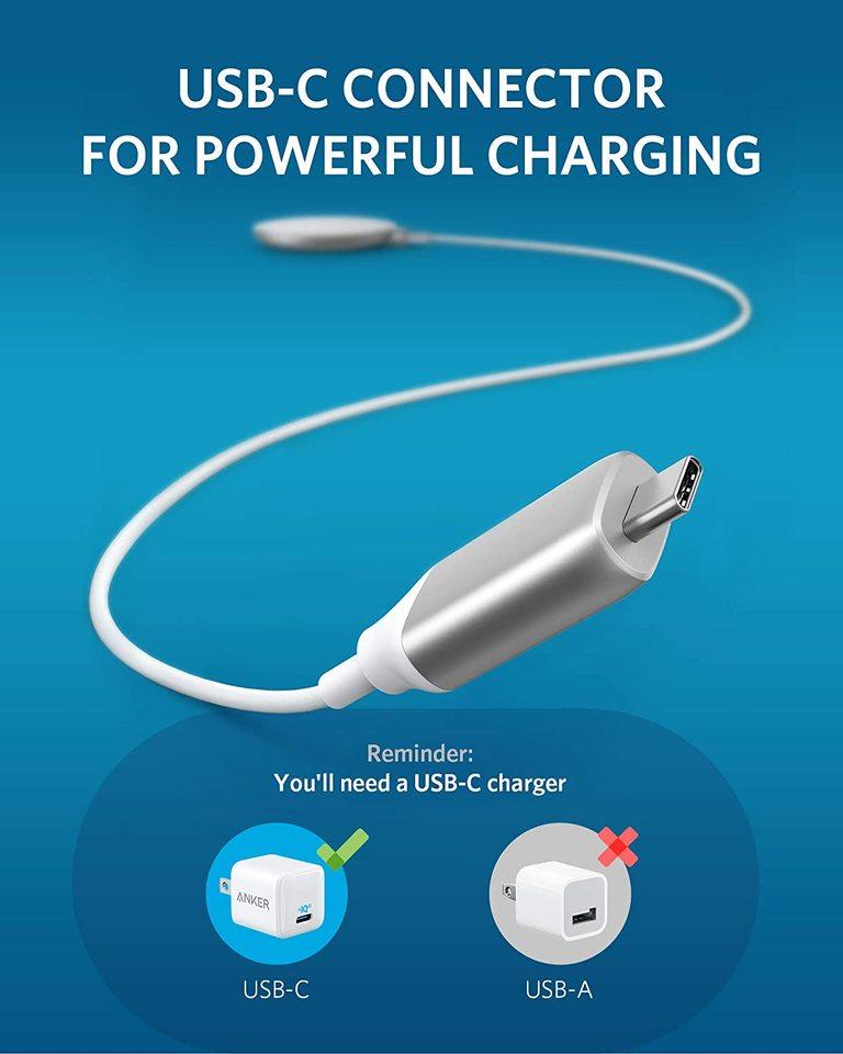 Anker PowerWave Select+ Magnetic Wireless Charging Pad, Silver