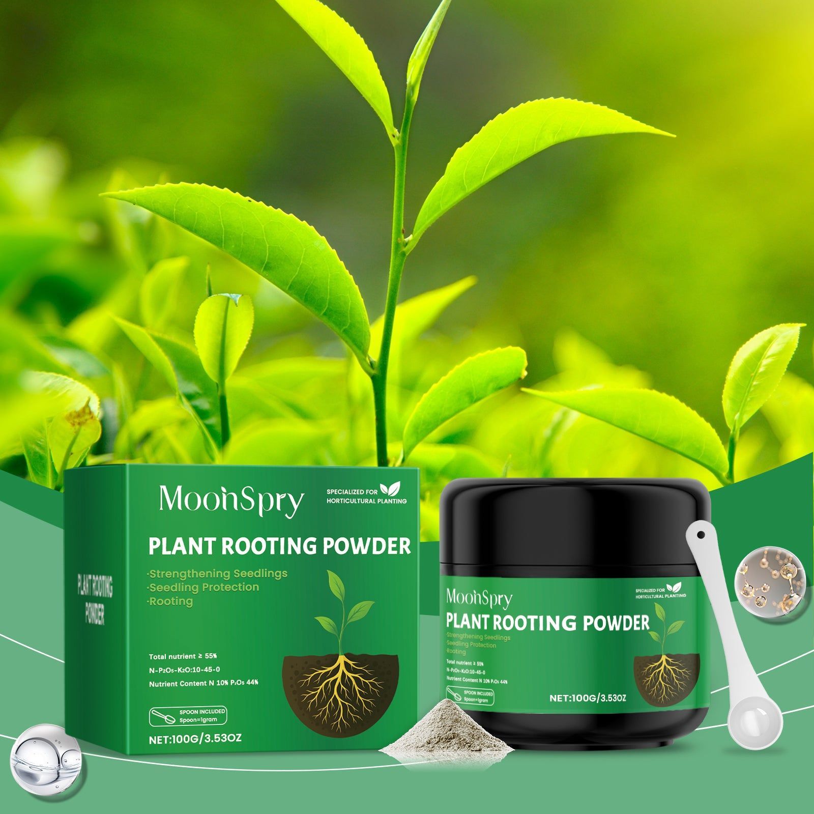 Boost Plant Roots Fast, Rooting Powder for Healthy Growth, Garden & Indoor ,1 set