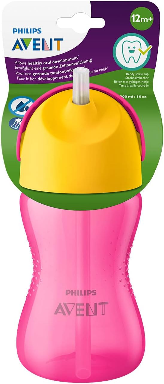 Philips Avent Bendy Straw Cup 300ml-Pink