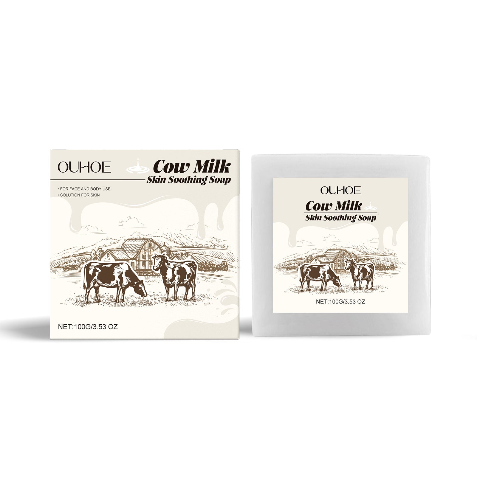 Body Cleansing Soap for Face and Body, Moisturizing, Anti-Aging, Gentle Skin Care ,100g