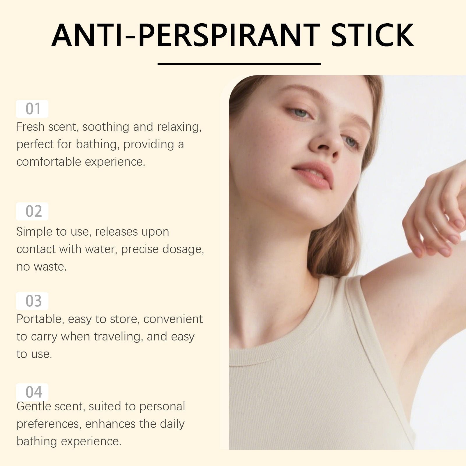 30g Cashmere Deodorant Stick with Soft and Long Lasting