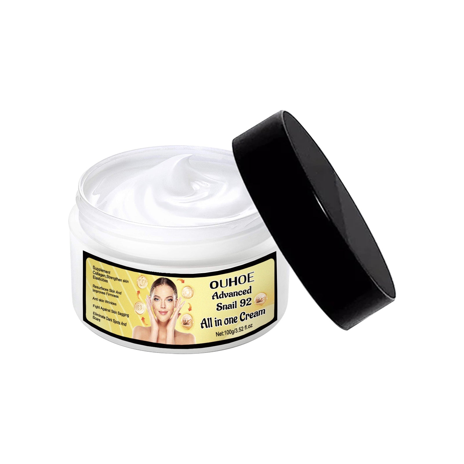 Cochlear Cow Cream, Anti-Aging Snail Formula, Brightening, Firming, Hydrating, Rejuvenate Skin ,100g