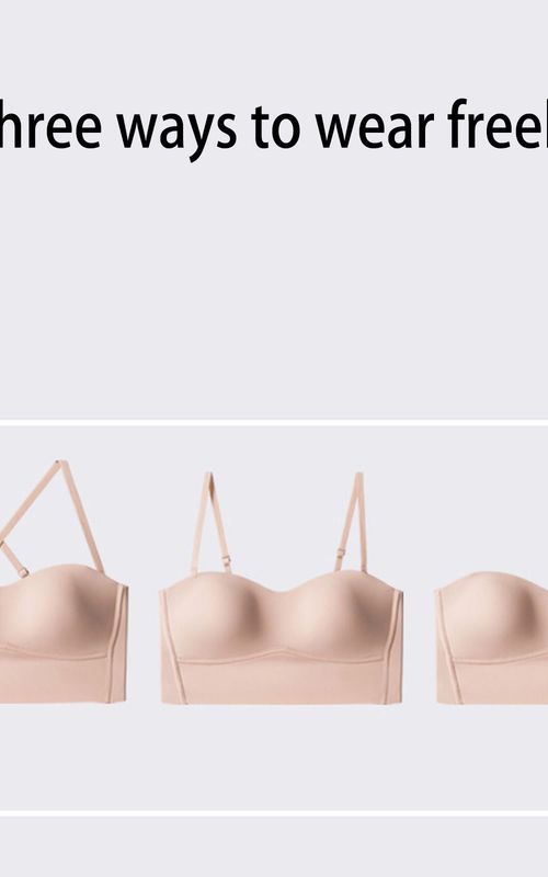 Seamless Bra Push Up Anti Slip Bra Removable Straps Underwear Without Steel Ring