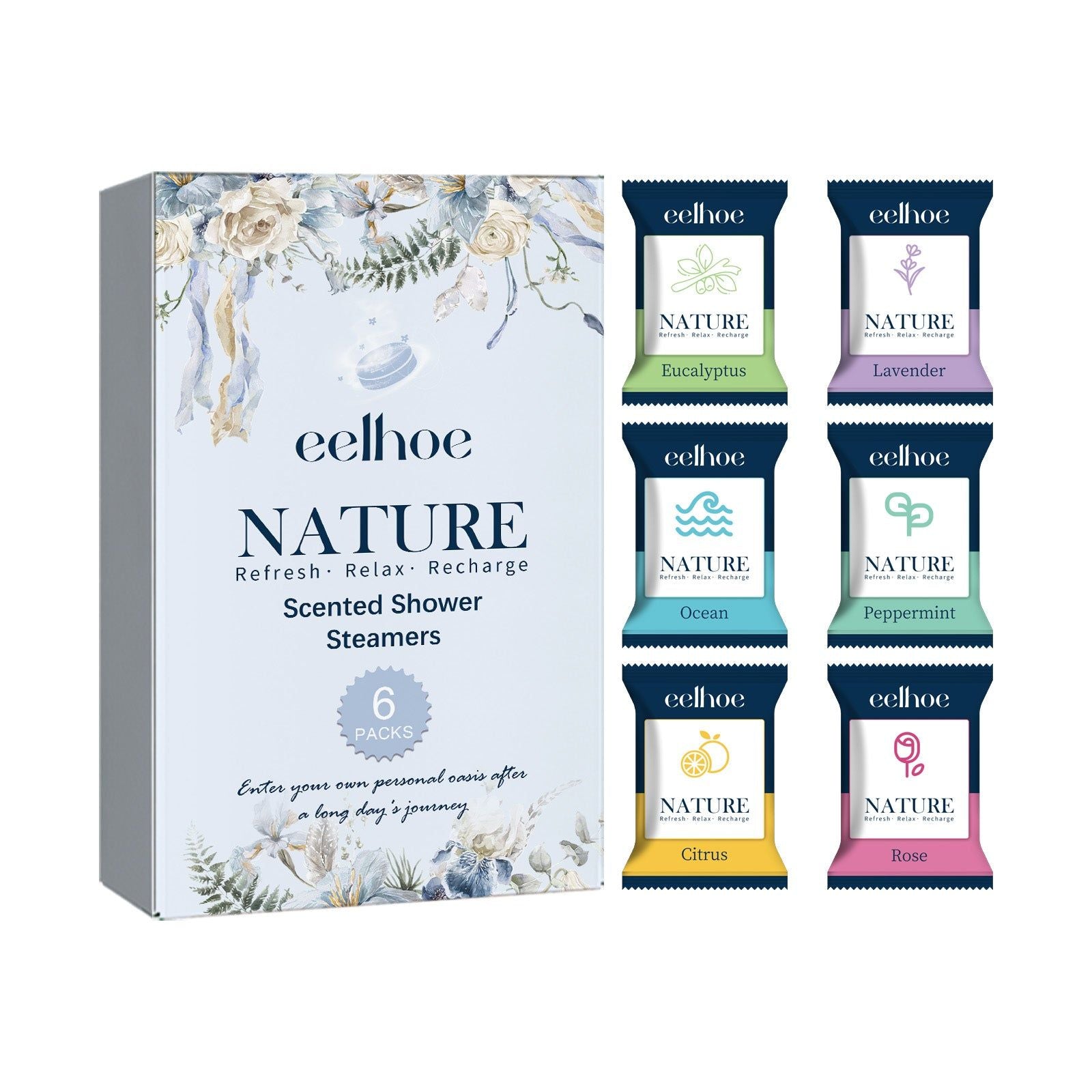 Body Cleansing Shower Tablets Aromatherapy Deep Clean Relaxing Spa ,6packs