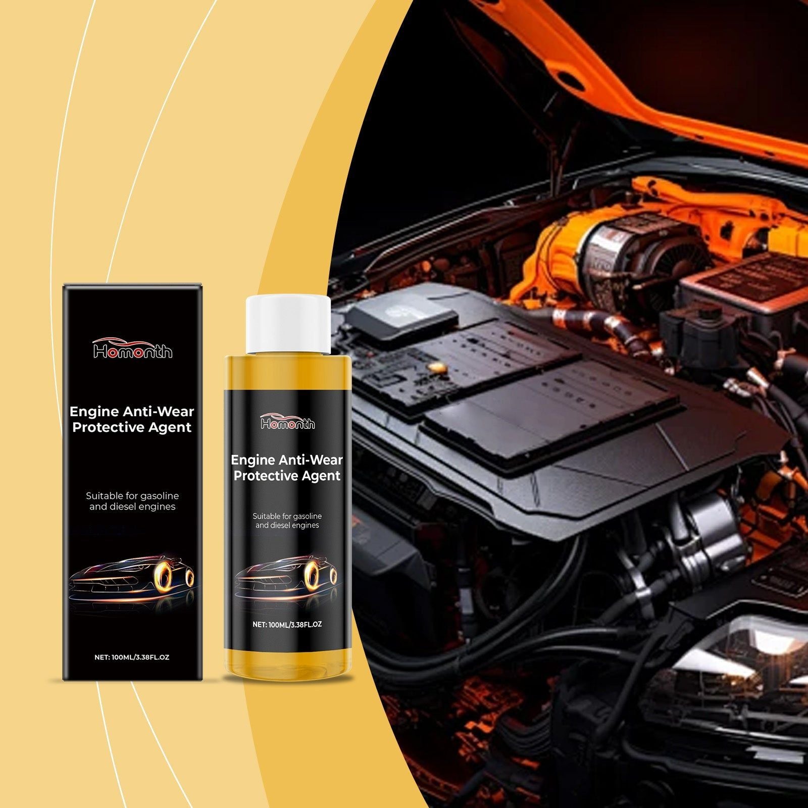 Car Care Engine Anti-Wear Protectant, Reduce Friction, Extend Engine Life ,100ml