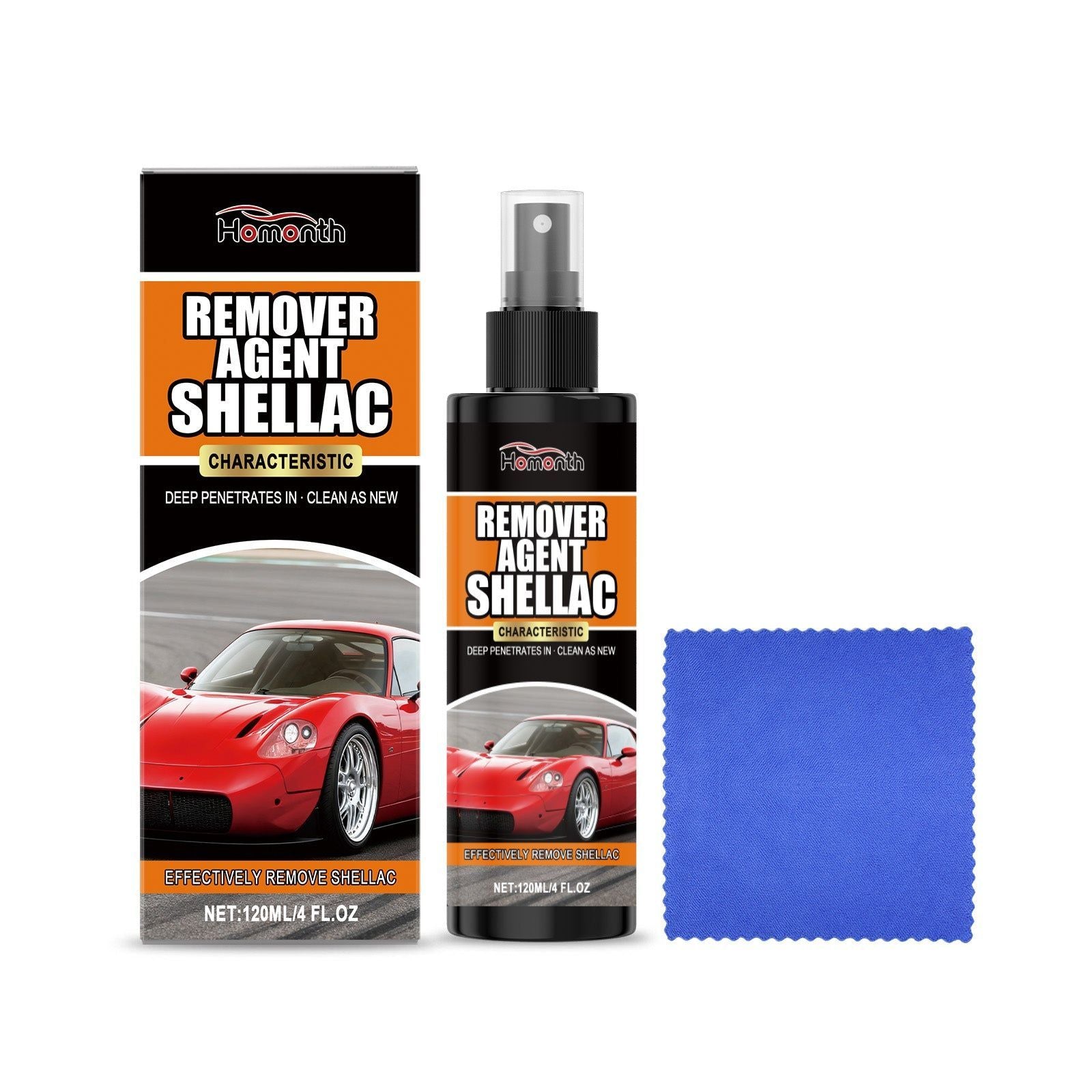 Car Cleaning Spray, Multi-Functional Oil & Dust Remover, Fast & Easy Surface Shine ,1set