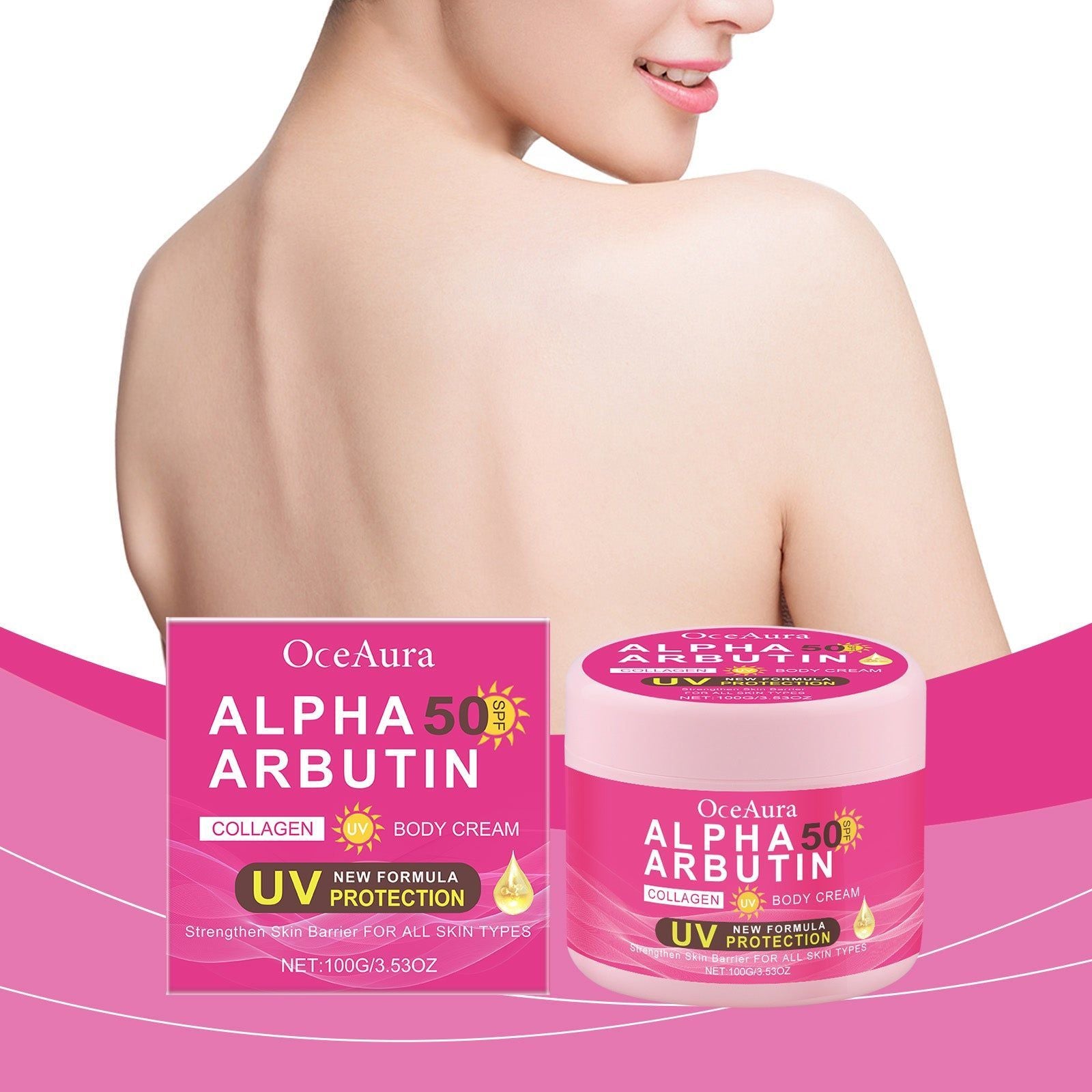 Arbutin Body Care Cream, Brightening, Hydrating, Anti-Aging, Smooth Skin ,100g