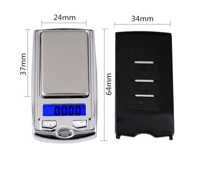 Digital Mini Scale With LCD Display Tare Function High Sensitivity Car Key Shape Scale