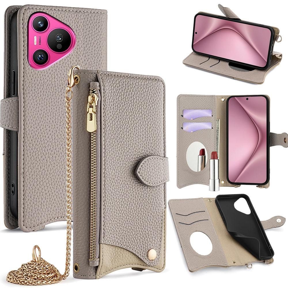 Litchi Leather Case For Huawei Pura 70