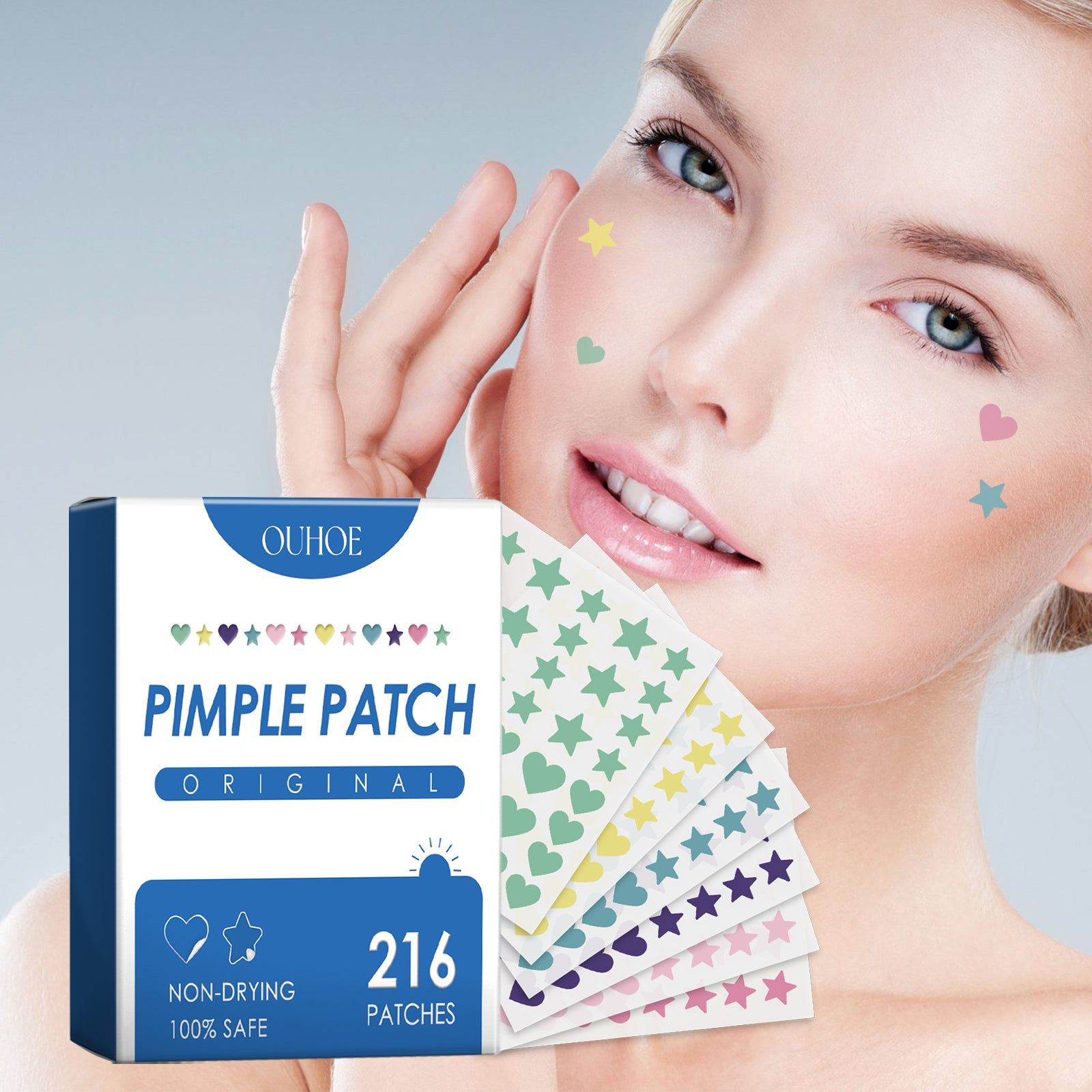 Reduce Acne Fast, Waterproof Breathable Pimple Patches, Clear Skin Solution ,216 patches
