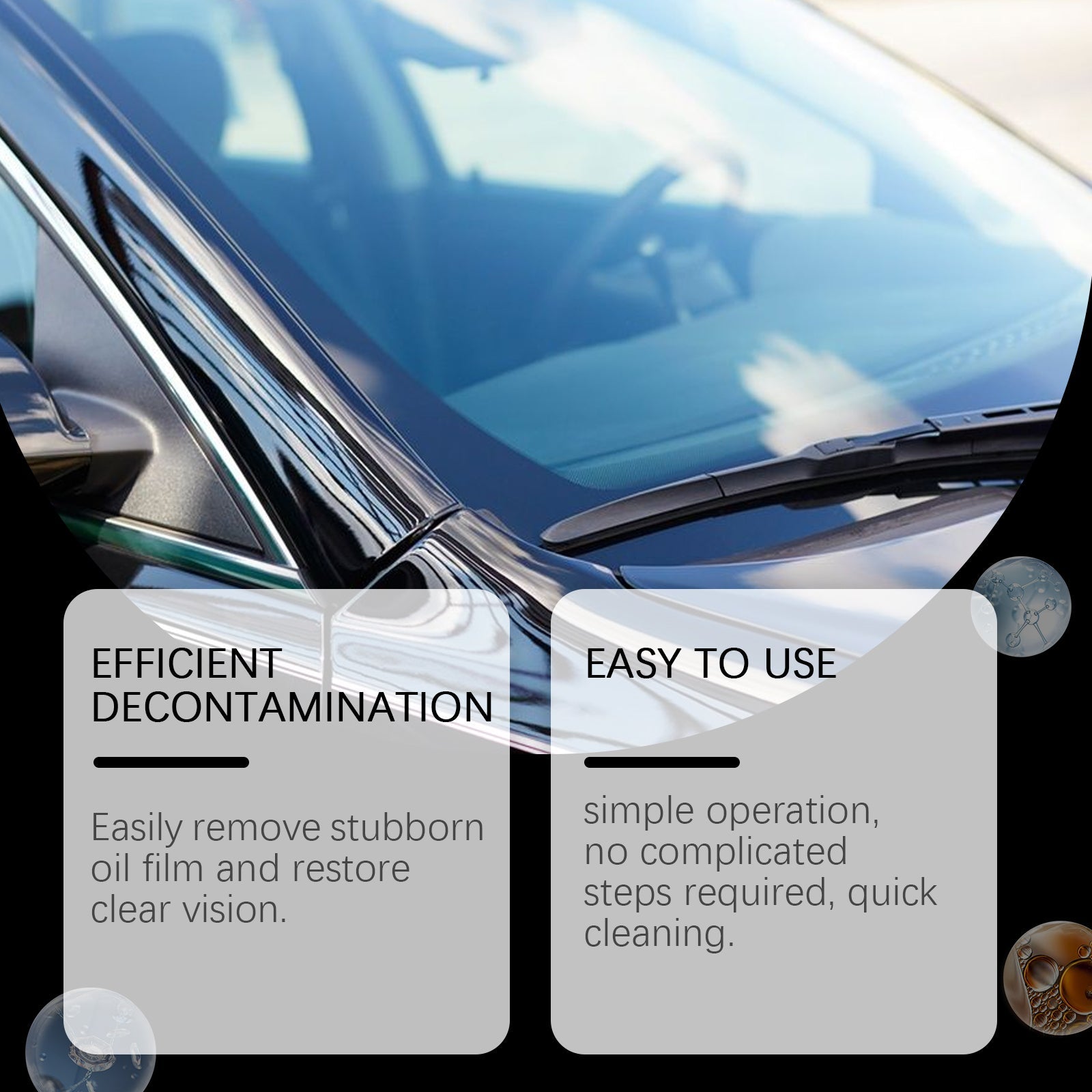 Automotive Glass Coating Paste, Cleaning and Decontamination, Waterproof, Rainproof, Windshield Cleaner ,1set