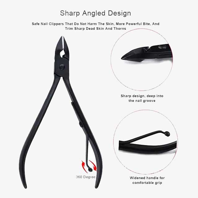 18pcs Manicure Cutters Nail Clipper Set - Professional Grooming Kit for Nails, Cuticles & Toenails