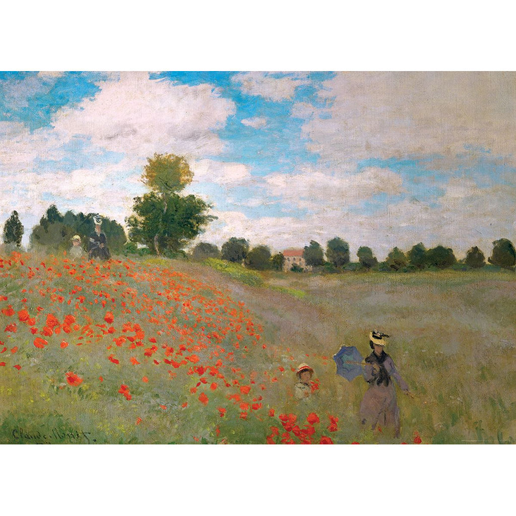 The Poppy Field By Claude Monet 1000 Pieces Puzzle