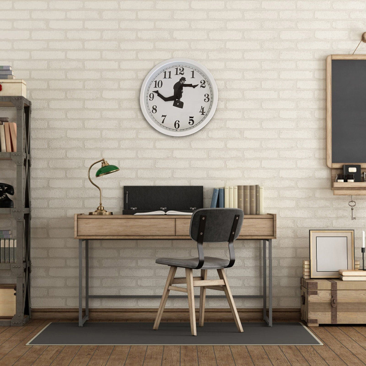 Ministry Of Silly Walks Clock Silent Sweep Seconds Round Clock Comedian Home Decor