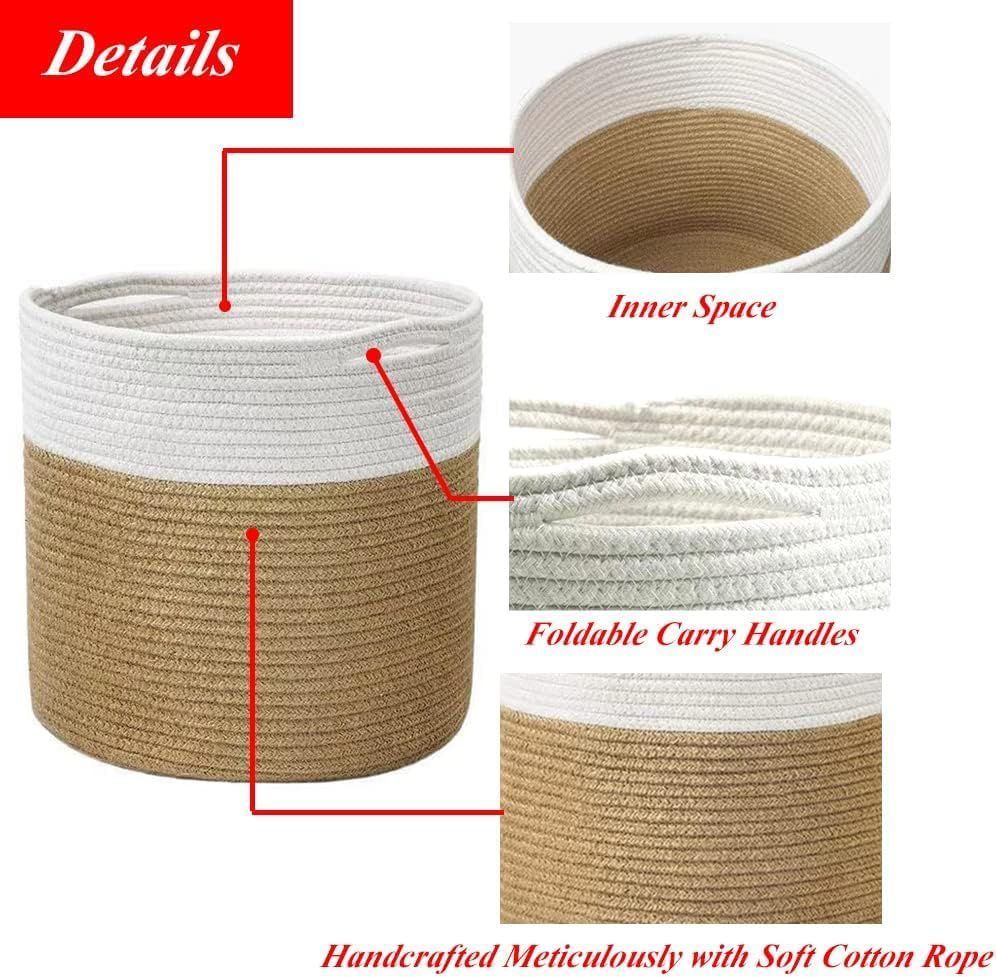 AIESY® Beautiful Jute Spliced Cotton Rope Plant Hanging Basket