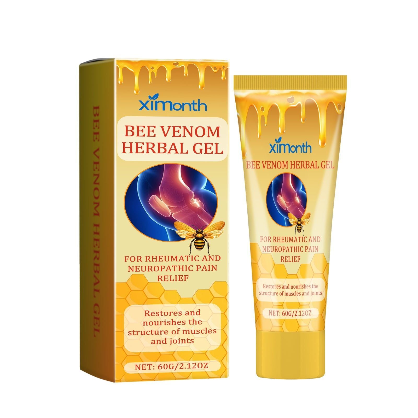 Bee Venom Joint Pain Relief Cream, Natural Body Care for Flexibility and Comfort ,60g