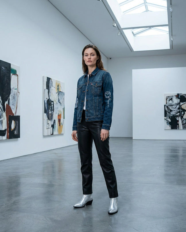 By Carmenzo love yourself denim jeans jacket