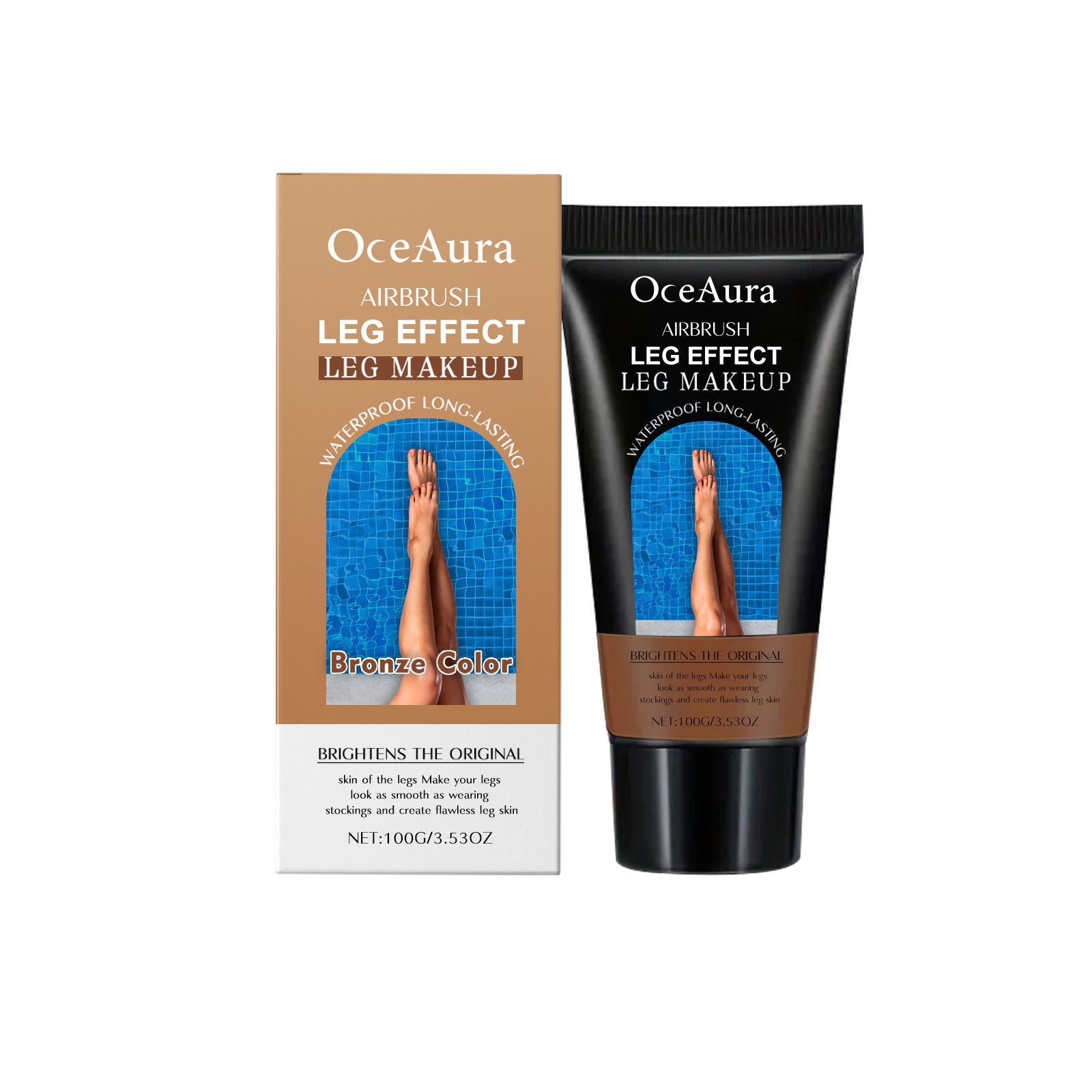 Blackening Foundation for Legs, Summer Beach Glow, Flawless Bronze Skin ,100g