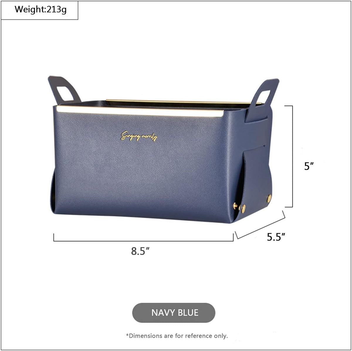 Storage Box Faux Leather Basket Small Catchall Basket Desktop Organizer