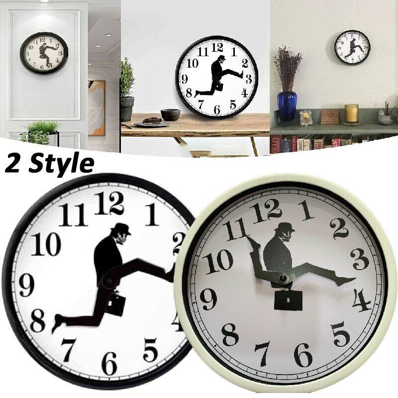 Ministry Of Silly Walks Clock Silent Sweep Seconds Round Clock Comedian Home Decor