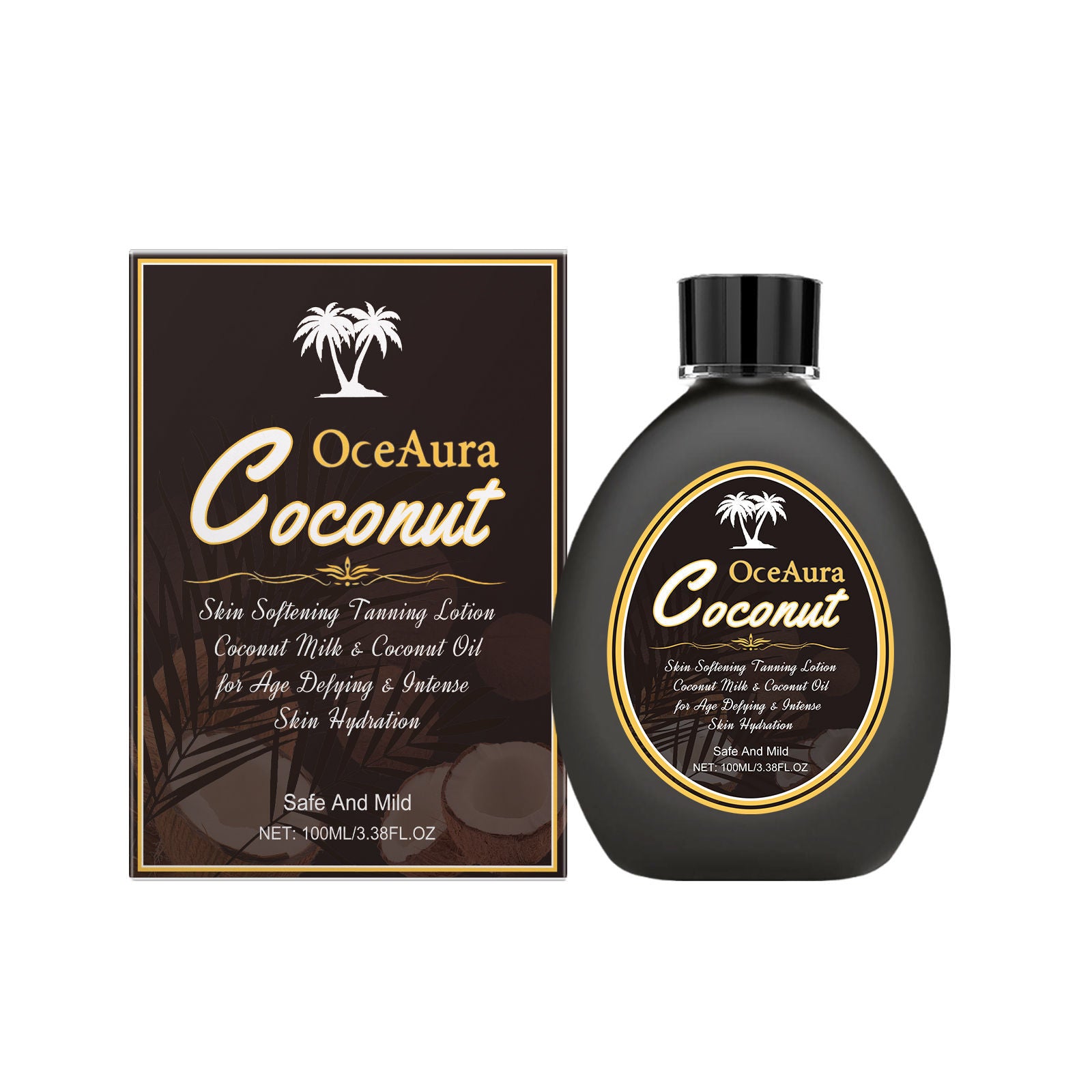 Coconut Lotion, Moisturizing Darkening Body Cream, Sun-Kissed Glow ,100ml