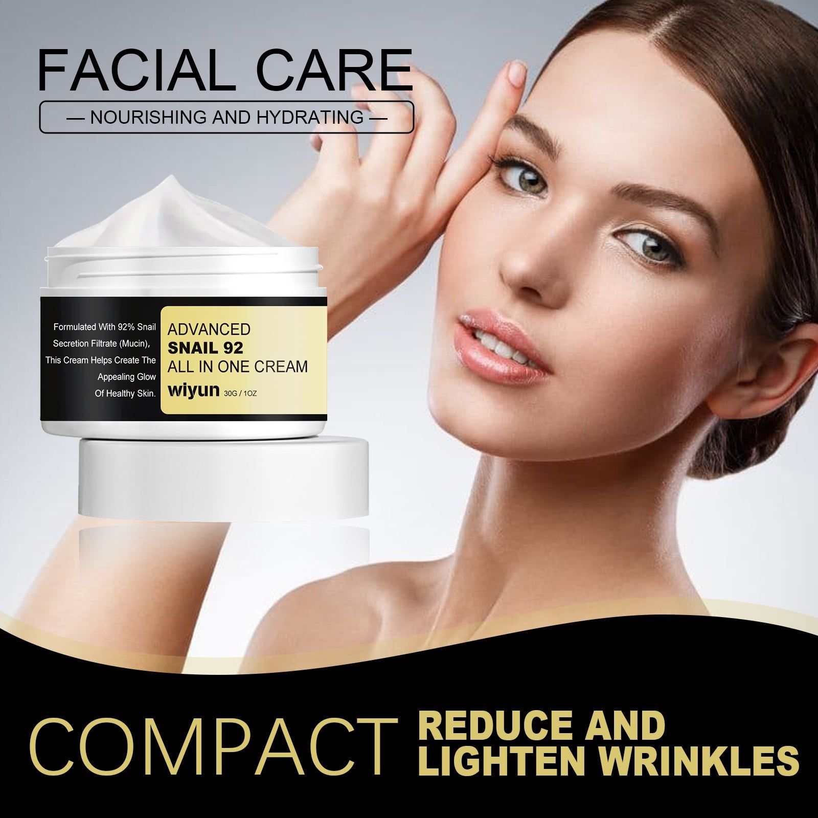 Advanced Snail Cream, Facial Care, Anti-Aging, Moisturizing, Brightening, Firming, Collagen Boost ,30g