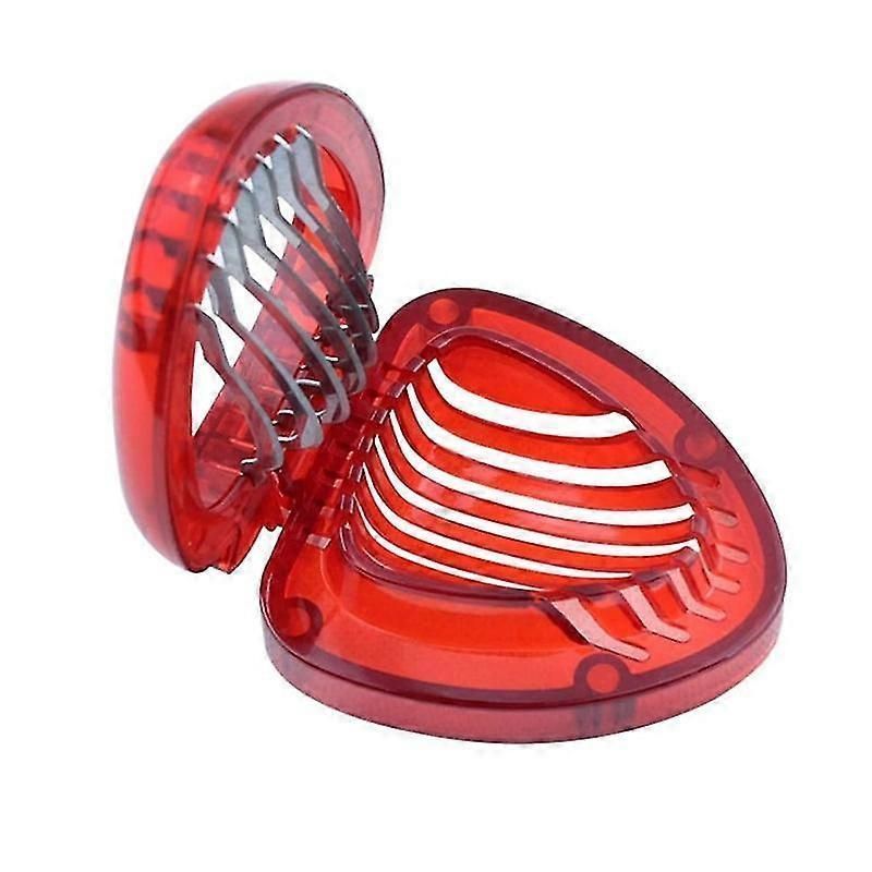 2pcs Stainless Steel Strawberry Slicers With 7 Blade Fruit Cutter