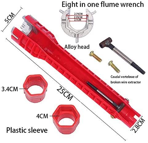 8 In 1 Faucet Sink Installer Multi Purpose Wrench Plumbing Tool Water Pipe Spanner