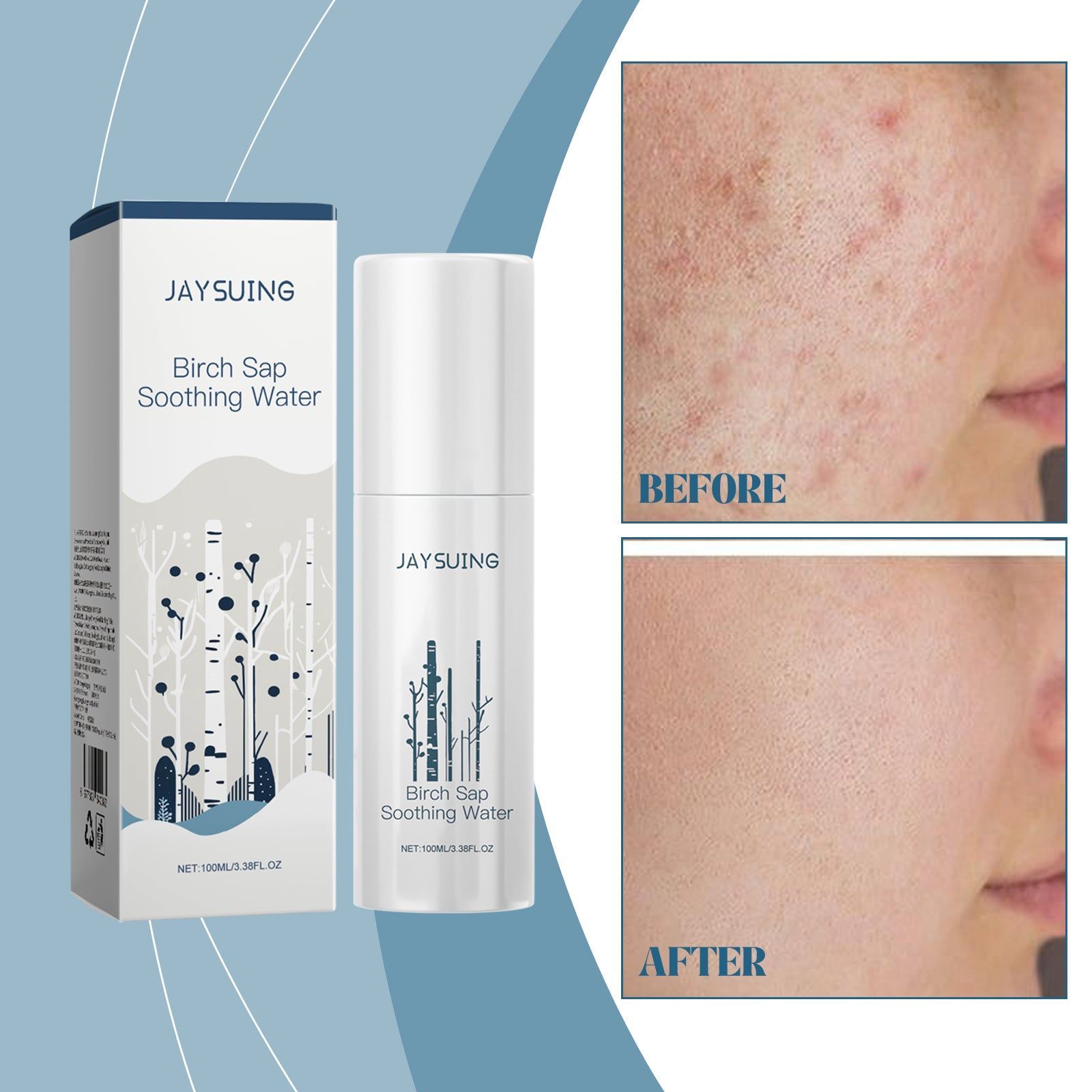 Birch Juice Toner, Hydrating Brightening Facial Moisturizer, Long-Lasting Skin Hydration ,100ml