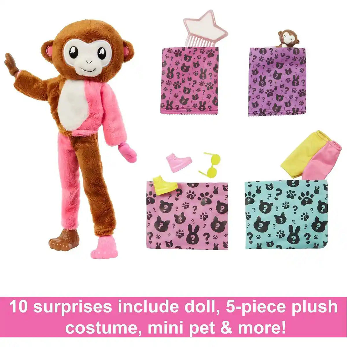 Barbie Cutie Reveal Barbie Jungle Friends Series - Monkey