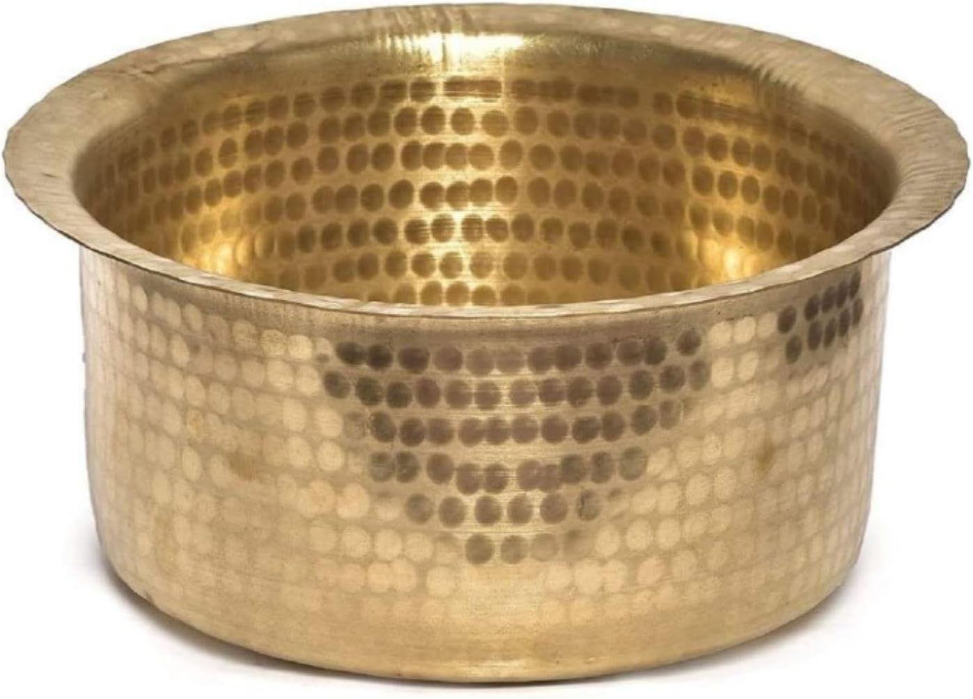 Brass Patila Round Tope Cookware Bhagona 3 Liter