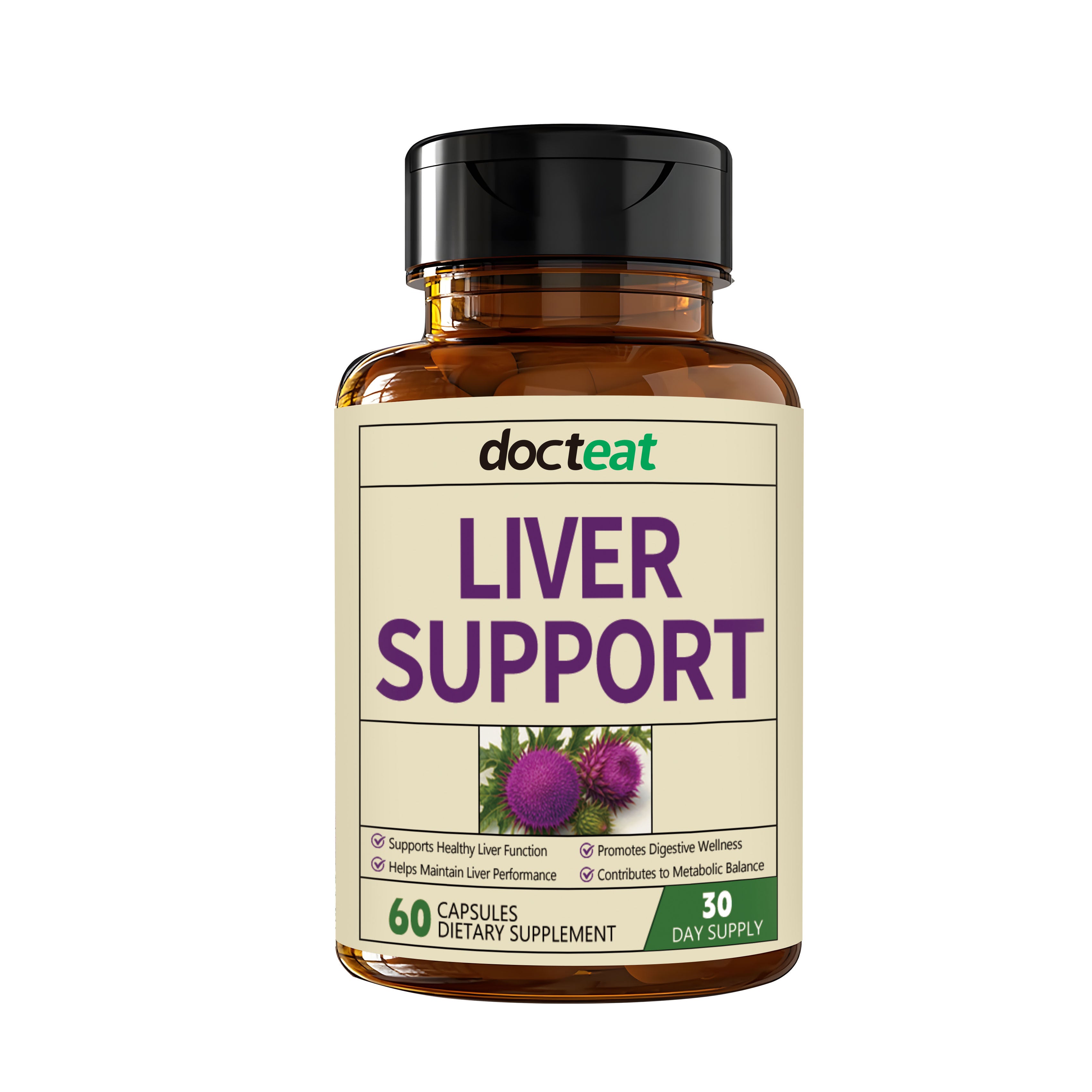 Boost Liver & Body Care, Antioxidant Support, Relieve Discomfort Naturally ,60 capsules
