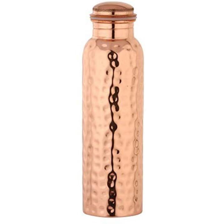 Hammered Copper Water Bottle 900ml Leakproof Joint Free Design