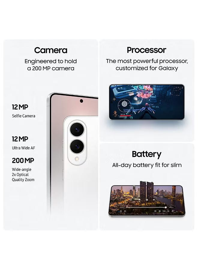 Galaxy S25 Edge AI Phone Dual SIM Titanium Icyblue 12GB RAM 512GB - Middle East Version