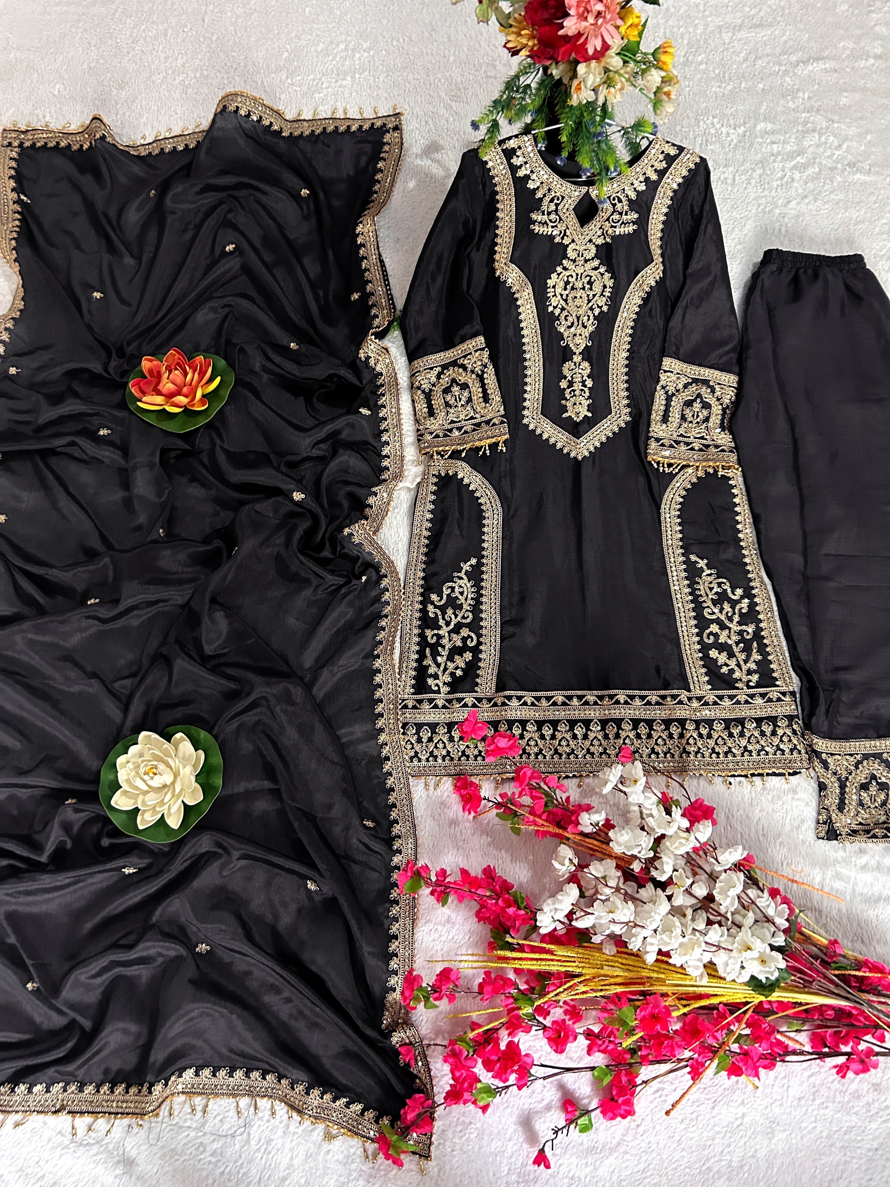 Party Wear Beautiful Top-Bottom And Fancy Dupatta