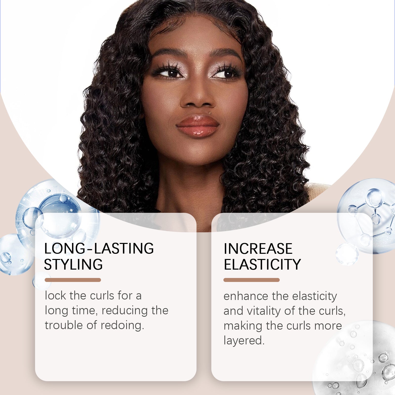Castor Oil Curl Setting Cream, Natural Shine, Long-Lasting Curl Hold, Hair Vitality ,100g