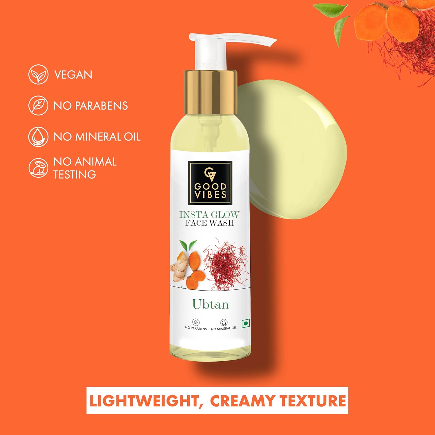 غسول الوجه «Good Vibes Ubtan Insta Glow» 120 مل