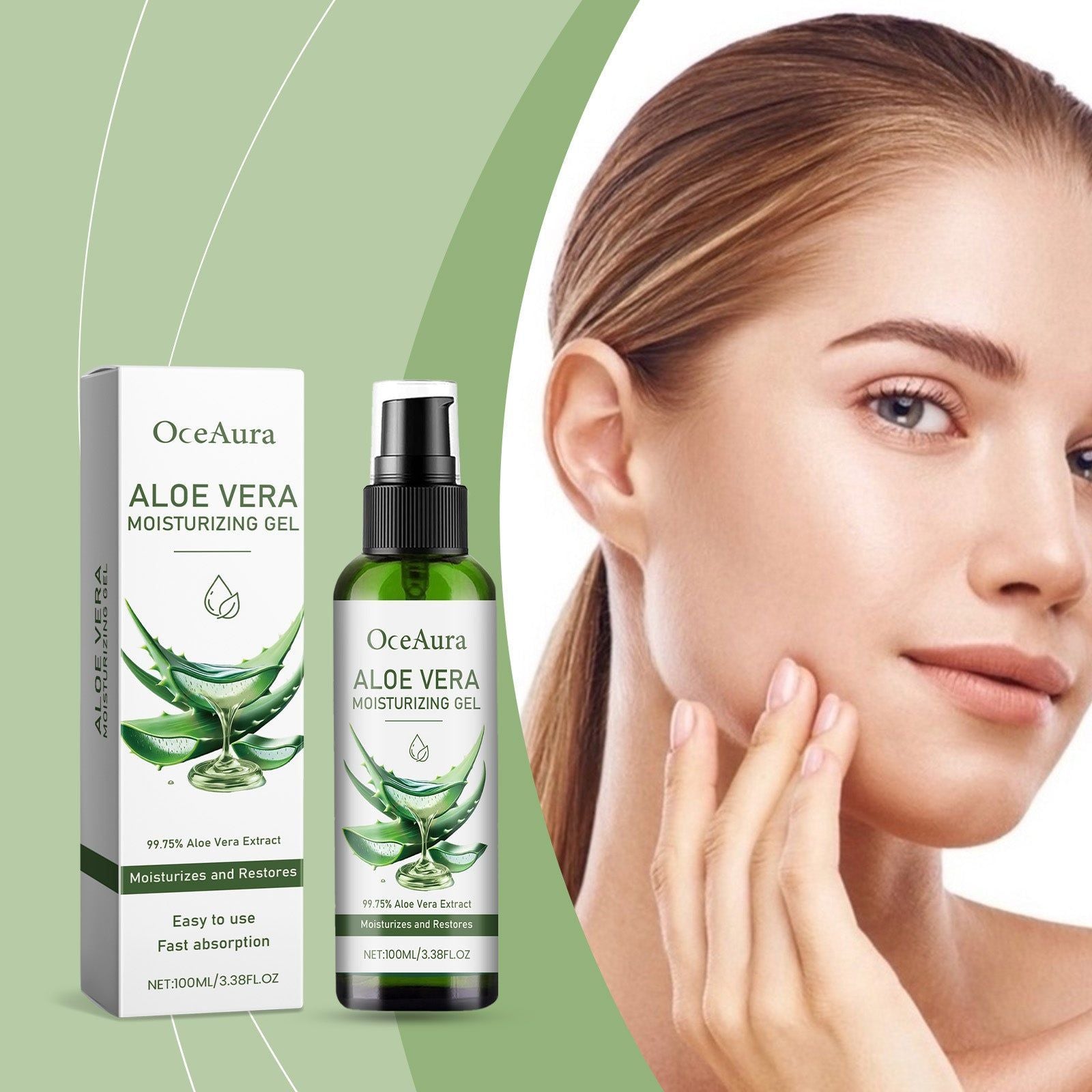 Aloe Vera Moisturizing Gel, Hydrating, Refreshing, Natural Skin Care ,100ml