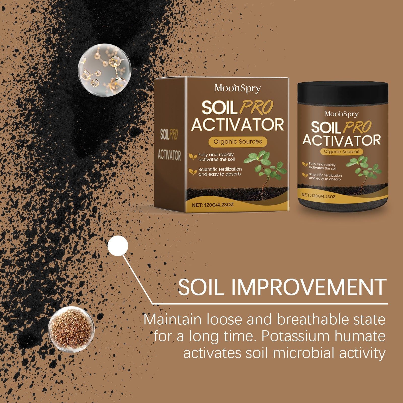 Boost Plant Growth with Soil Nutrition Powder, Organic Root Activator, Garden Fertilizer ,120g