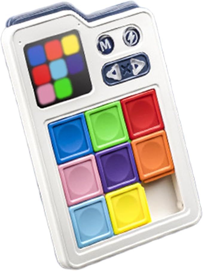 Electronic Block Slide Puzzle Brain Puzzle Game Educational Toys for Over 6 Years Old Kids