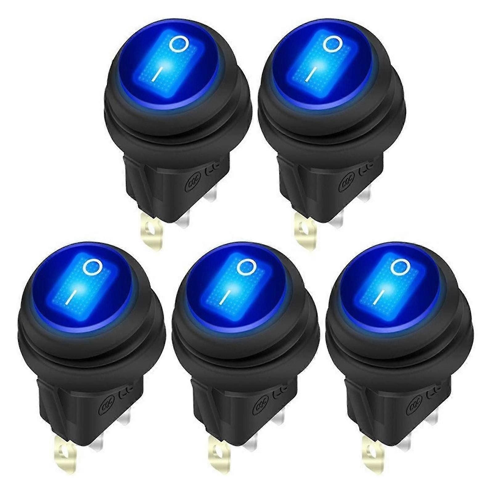 Led Lighted Rocker Toggle Switch Panel For Rv Truck Boat Electronic Power Button