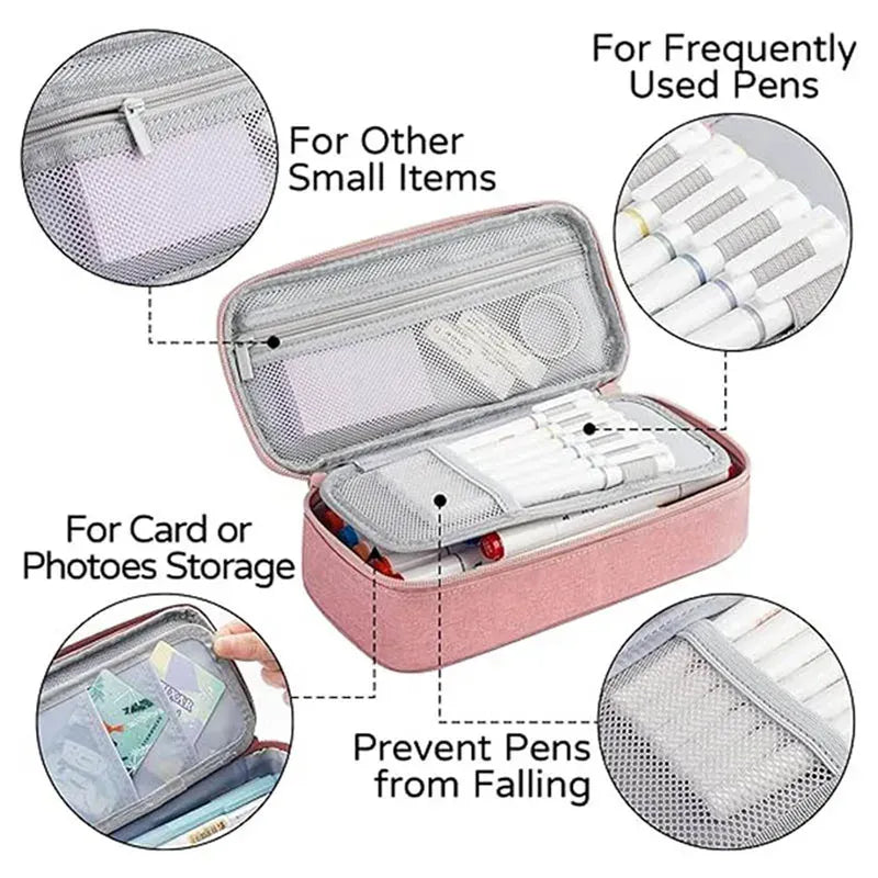 Large Capacity Pencil Case Pen Storage Bag Storage Pouch Student Stationery Boxes