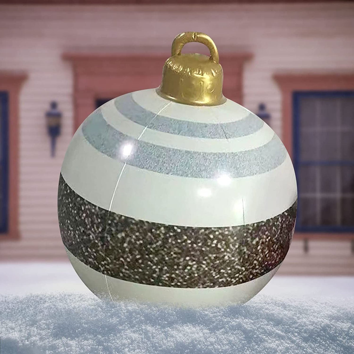 23.6 Inch Christmas Inflatable Decorated Ball Xmas Outdoor Ornament Holiday Decoration