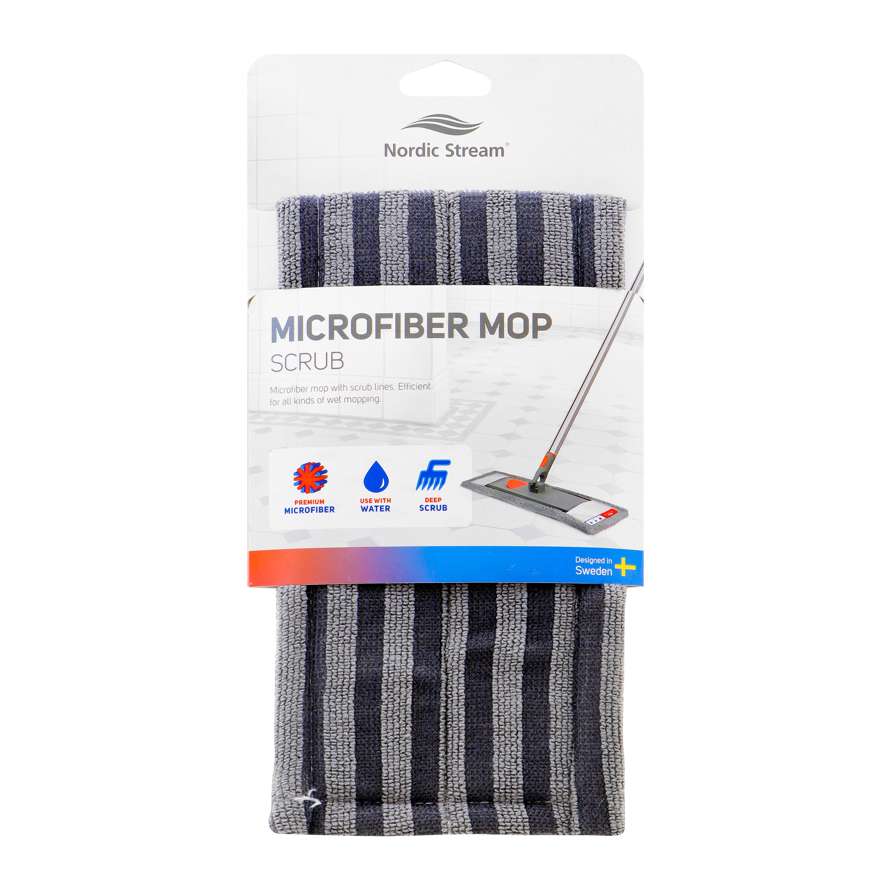 Nordic Microfiber Mop, Scrub Pocket Version