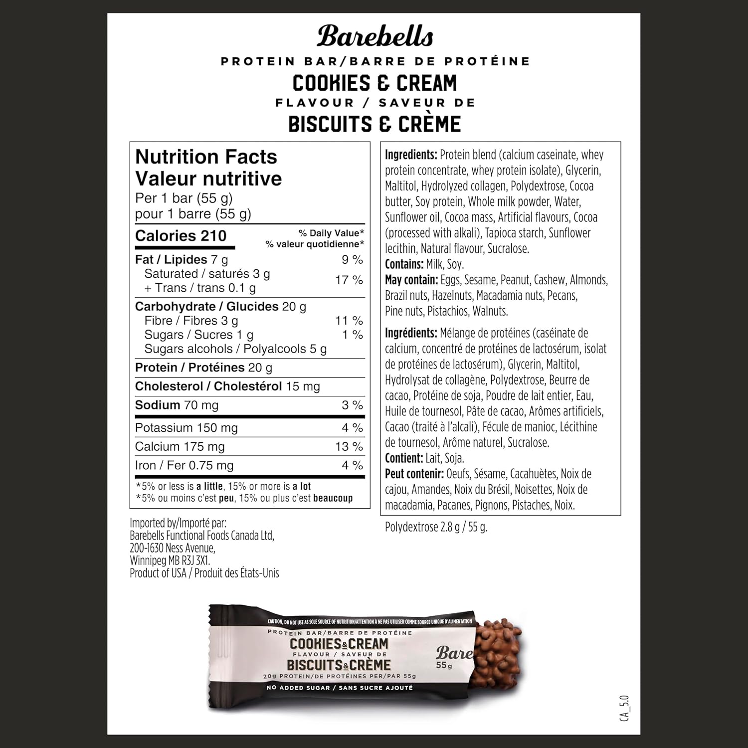 Barebells White Chocolate Almonds BAR