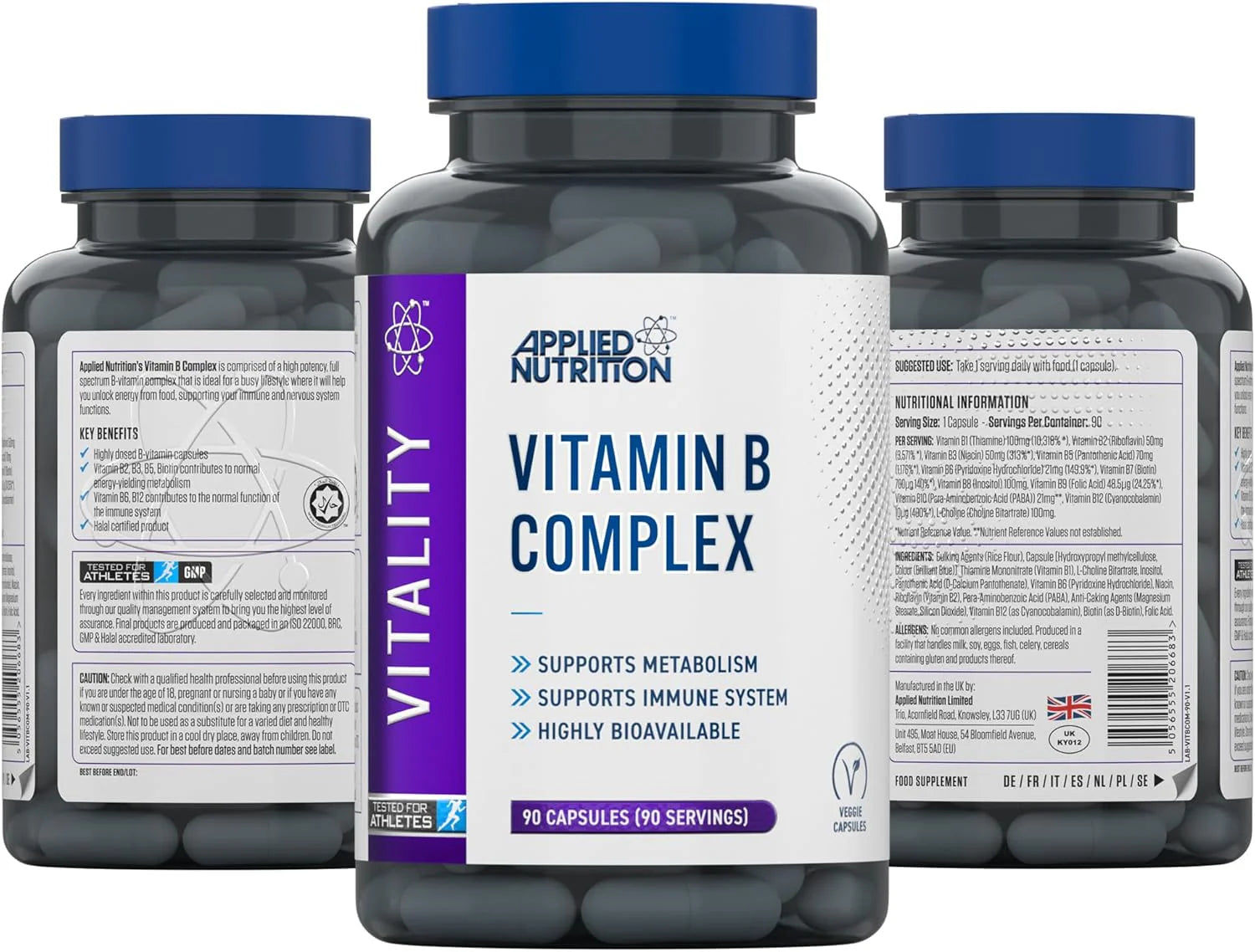Applied Nutrition Vitamin B Complex, 90 Tablets
