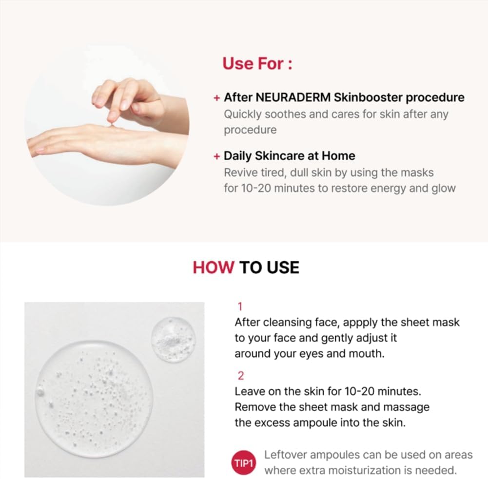 Deep Calming Facial Sheet Mask, Sensitive Skin Soothing Serum Moisturizing Skincare (Pack of 5)